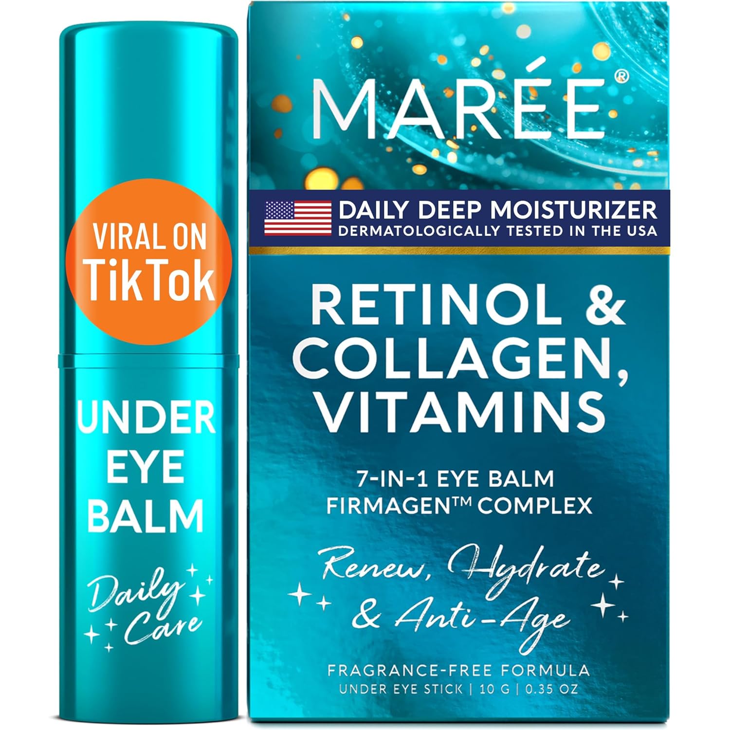 MAREE Multi Balm Stick with Retinol & Ceramide Complex, Facial Moisturizer, 0.35 Oz (Pack of 1)