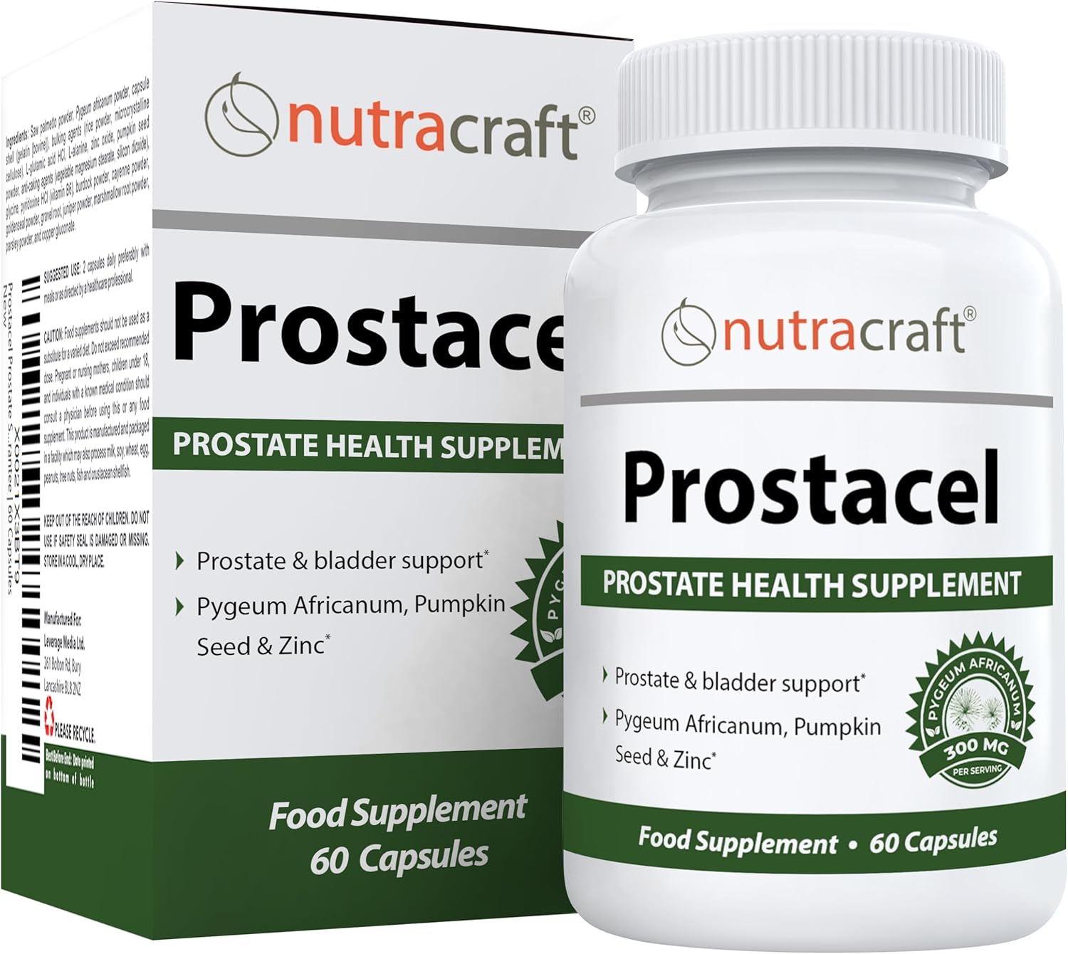 Prostacel Prostate Support Supplement for Men | Beta Sitosterol, Pygeum, Pumpkin Seed, Burdock, Juniper, Zinc & More | Bladder Health & Urinary Flow | USA Made, 3rd Party Tested | 60 Vege Capsules