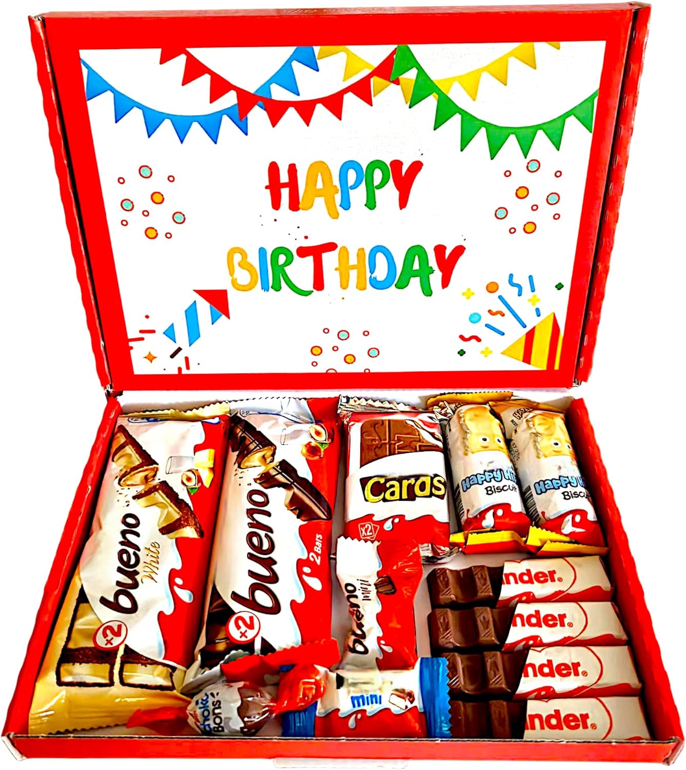 Surprise Your Loved Ones With Our Bueno Chocolates Gift Box Wrapped In A Delightful Package | Letterbox Friendly | Fun Happy Hippos Included For Extra Giggles | 12 Individually Wrapped Chocolates |