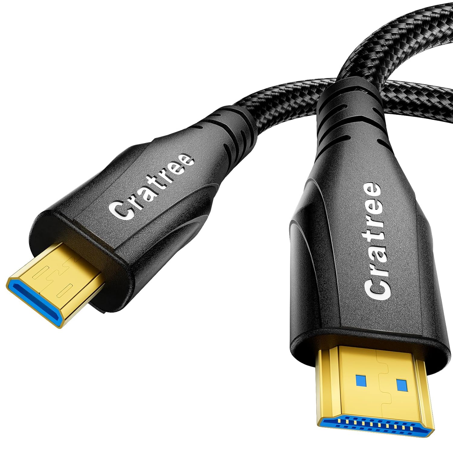 8K Micro HDMI to HDMI Cable 10FT, 8K@60hz, 4K@120hz, Micro HDMI Ultra High Speed Support HDR eARC Dolby Compatible with GoPro Hero 7 6 5 4,Raspberry Pi 4,Sony Camera,Nikon