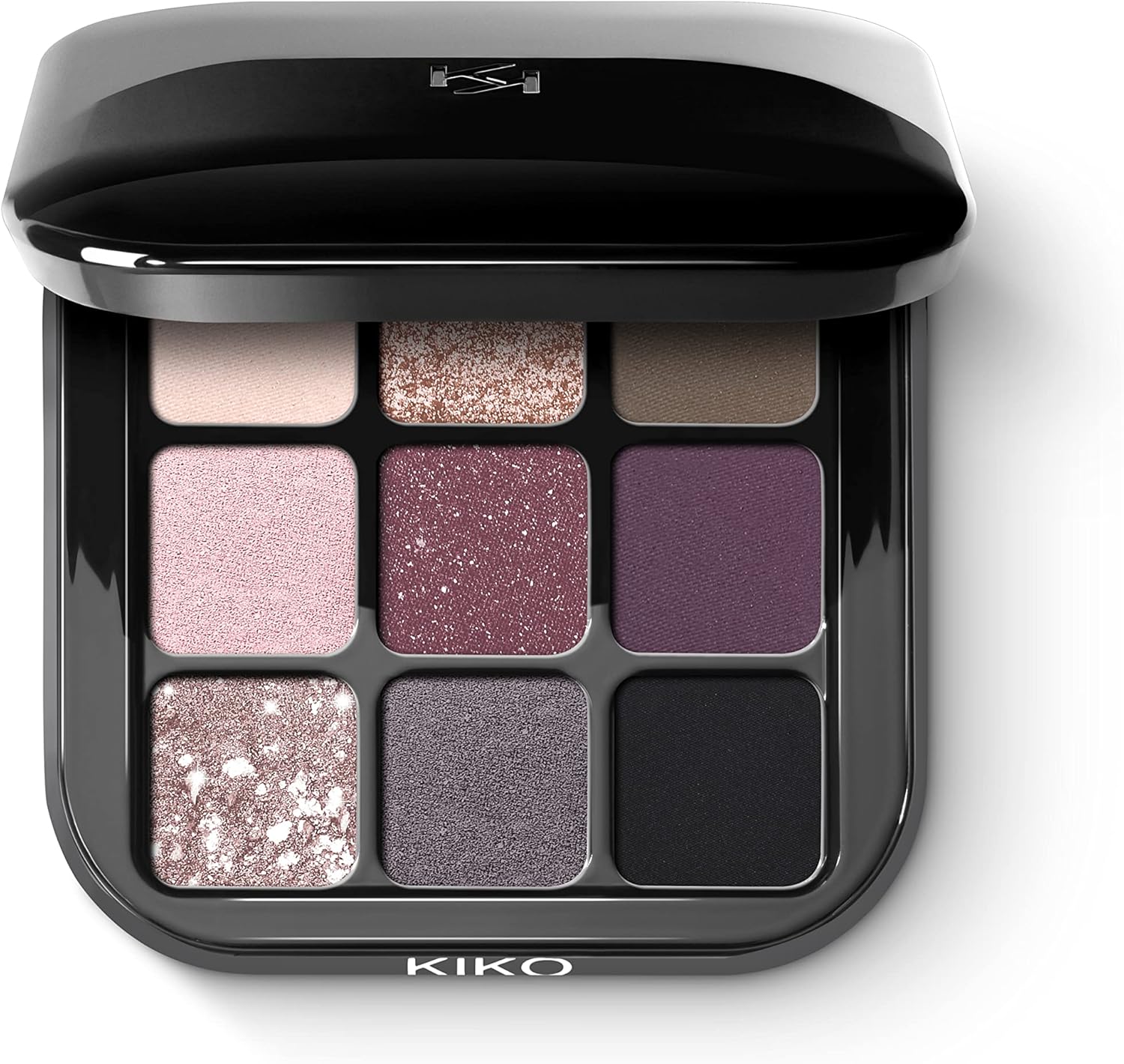 KIKO Milano Glamour Multi Finish Eyeshadow Palette 04 | Palette With 9 Eyeshadows In Different Finishes