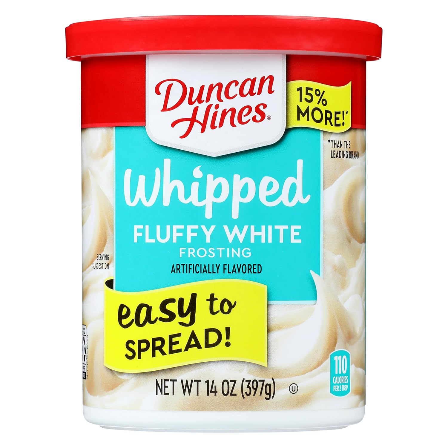 Duncan Hines Whipped Frosting, Fluffy White, 14 oz