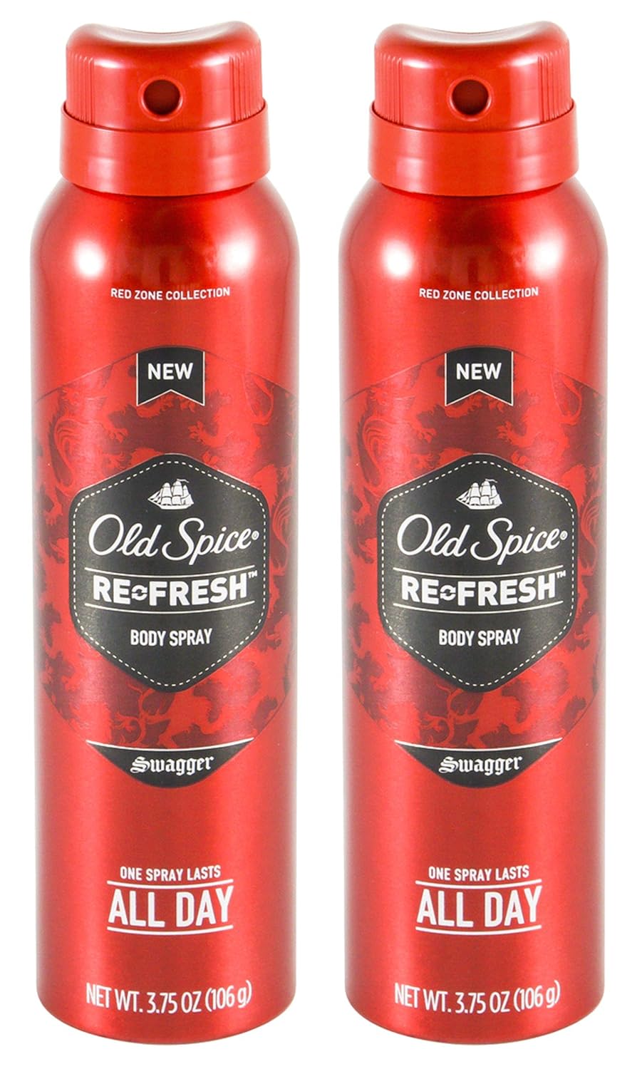 Old Spice Re-Fresh Body Spray, Swagger 3.75 oz (Pack of 2)