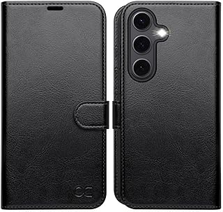 OCASE Compatible with Samsung Galaxy S24 FE Wallet Case, PU Leather Flip Folio Case with Card Holders RFID Blocking Kickstand [Shockproof TPU Inner Shell] Phone Cover 2024 - Black