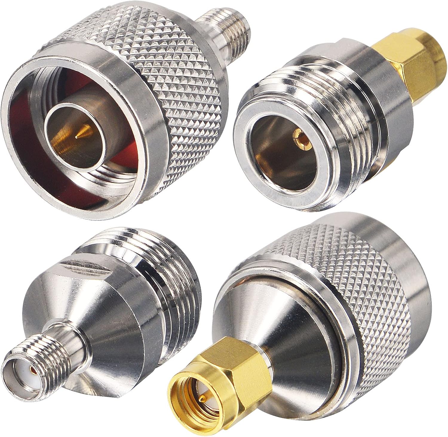 OneLinkMore Optimized VSWR SMA to N Type Adapter Kit for Cell Booster, CB Radio, WiFi Router, Spectrum Analyzer, Ham Radio