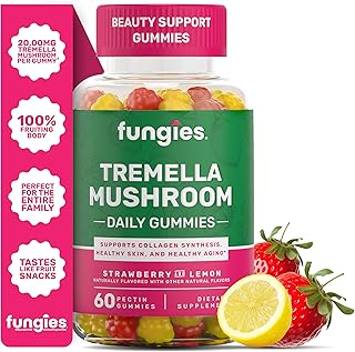 Tremella Mushroom Gummies | Strawberry & Lemon | 60 Servings | Super Mushroom Daily Gummies | Mushroom Gummies for Adults to Support Beauty, Collagen, & Healthy Skin
