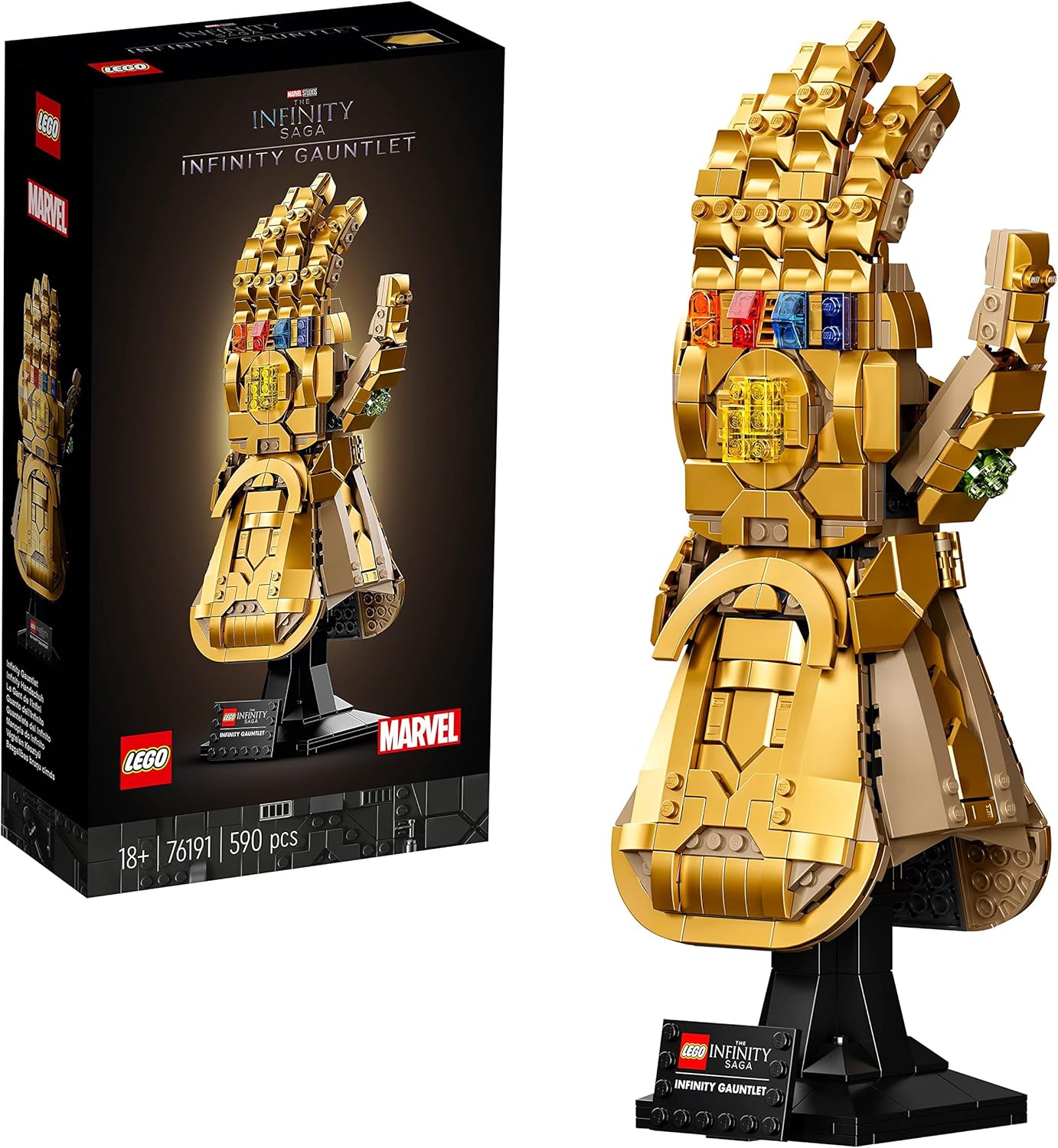 LEGO | Marvel Infinity Gauntlet Building Set for Adults - Avengers Model Kit incl. a Thanos Glove with Infinity Stones - Collectible Gift for Fans - 76191