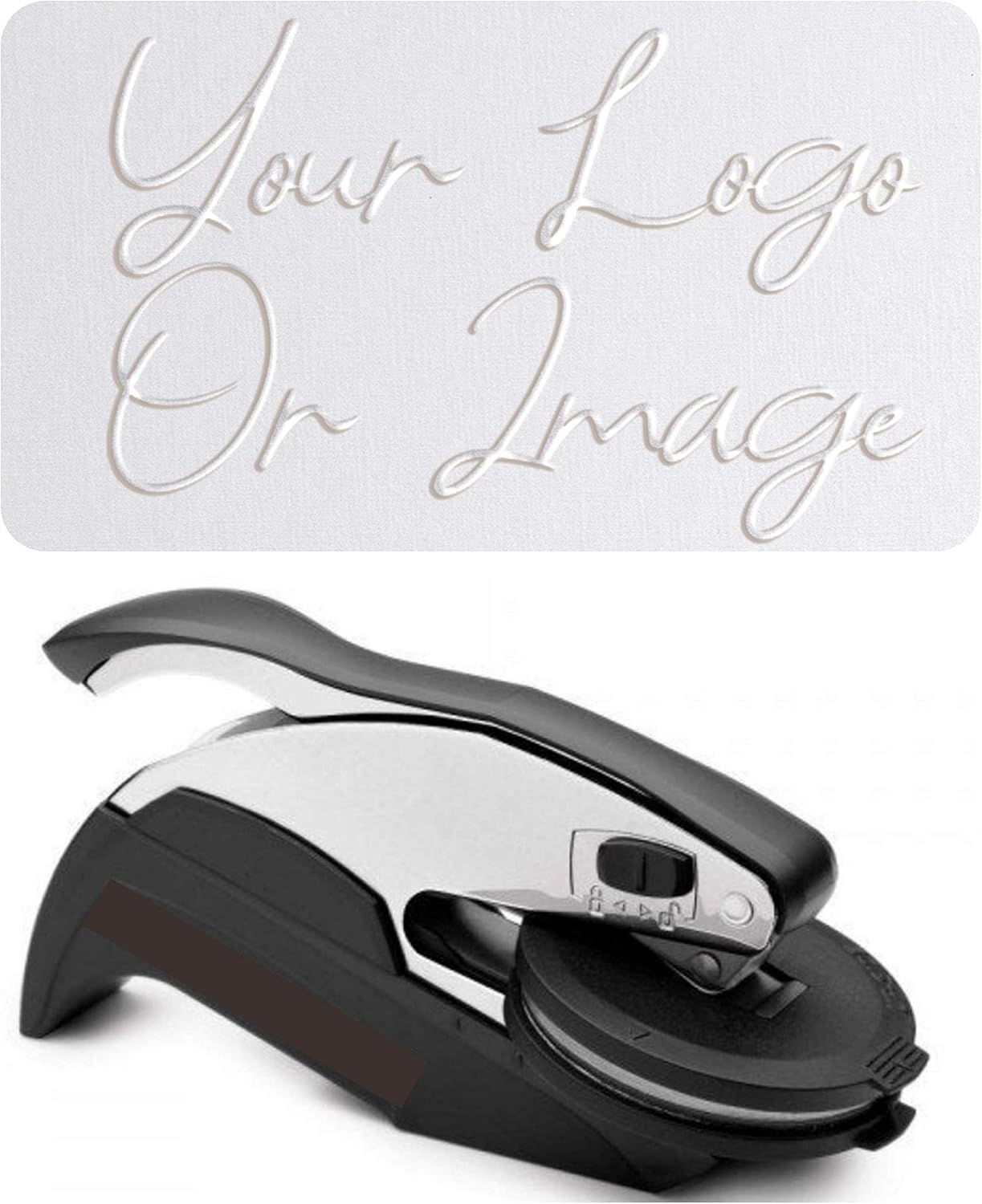 Custom Logo Embosser Seal Stamp Your Own Design Personalized Rectangle or Round 2X 1 or 1 x 5/8" or 2 inch (2x1 Rectangle)