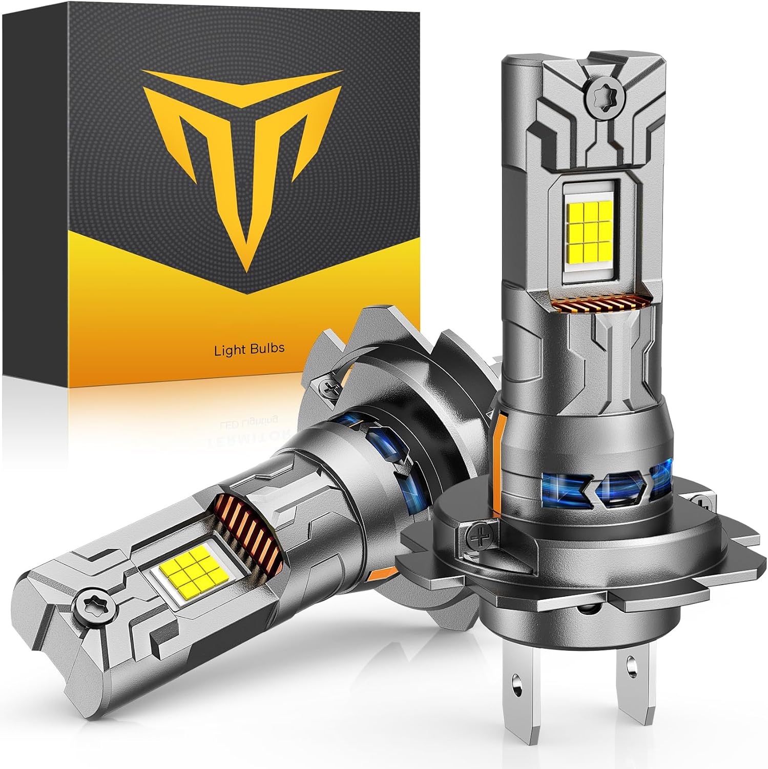 Ursprung 2026 𝐋𝐚𝐭𝐞𝐬𝐭-𝐆𝐞𝐧 H7/H7LL Bulbs, 90000LM 1200% 6500K Cool White, Real 1:1 Mini OEM Size, No Adapter Needed, Canbus Ready,10-Year Service Life, automotive-daytime-running-light-modules