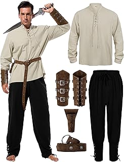 Halloween Renaissance Costume Men, Medieval Costume Men Renaissance Outfit Viking Costume Renaissance Accessories