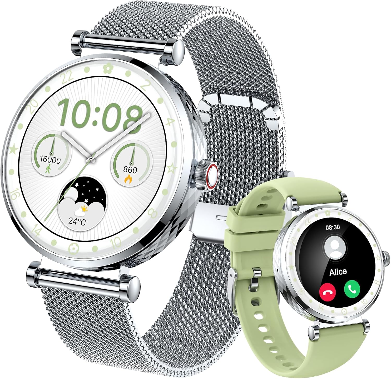Smart Watch Touch Screen, Fitness Tracker with Call Function, 110+ Sport Modes, IP68 Waterproof, Heart Rate/Sleep Monitor