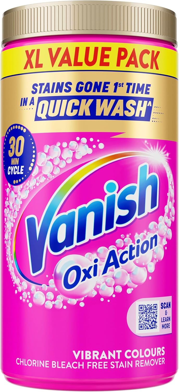 Vanish Gold Oxi Action Chlorine Bleach Free Stain Remover Powder, For Colours, 1.9 kg