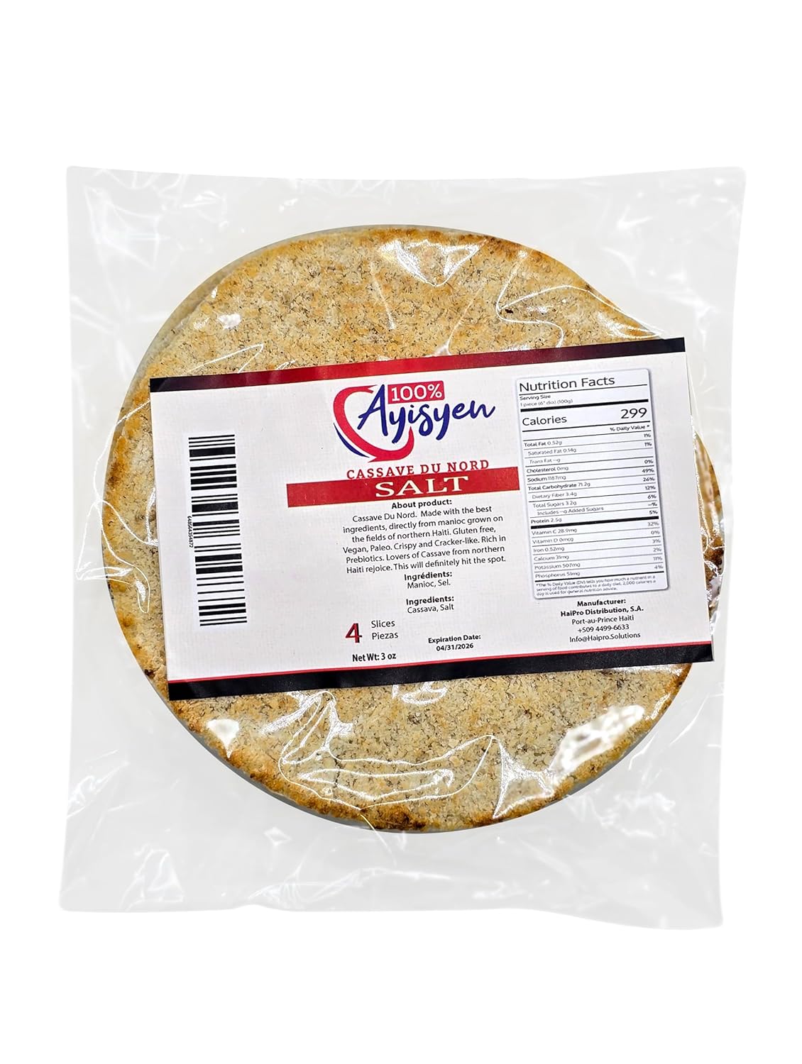 Cassava Salt - 100% Ayisyen - Direct From Haiti