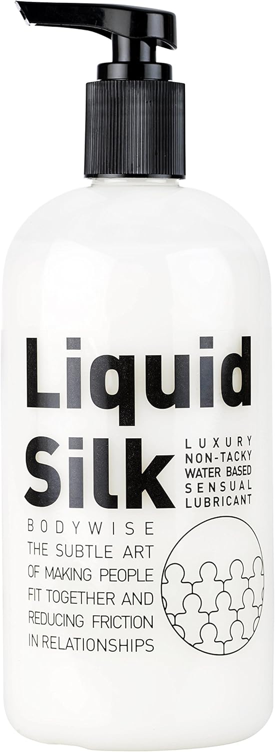 Liquid Silk, Personal Lubricant Bottle Large,Translucent White, Non Flavoured,Unscented, 500 ml