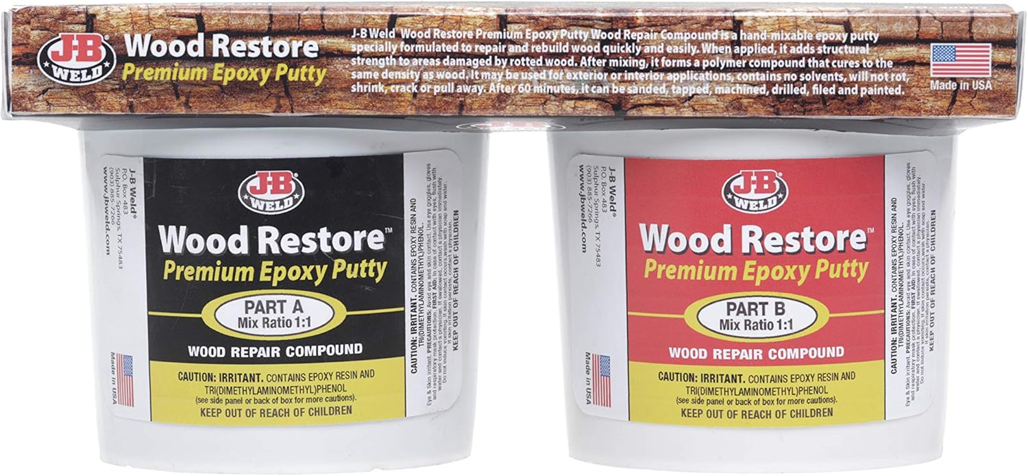 J-B Weld 40007 Wood Restore Premium Epoxy Putty Kit - 64 oz.