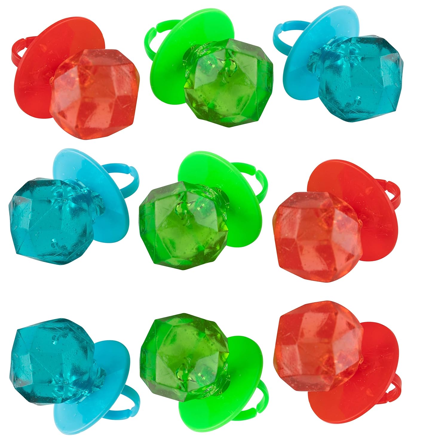 Jewel Pop 36 Count Ring Shaped Candy Suckers | Individually Wrapped Carnival, Halloween, Birthday Party, Favors Treats for Kids | Assorted Flavors | Kosher