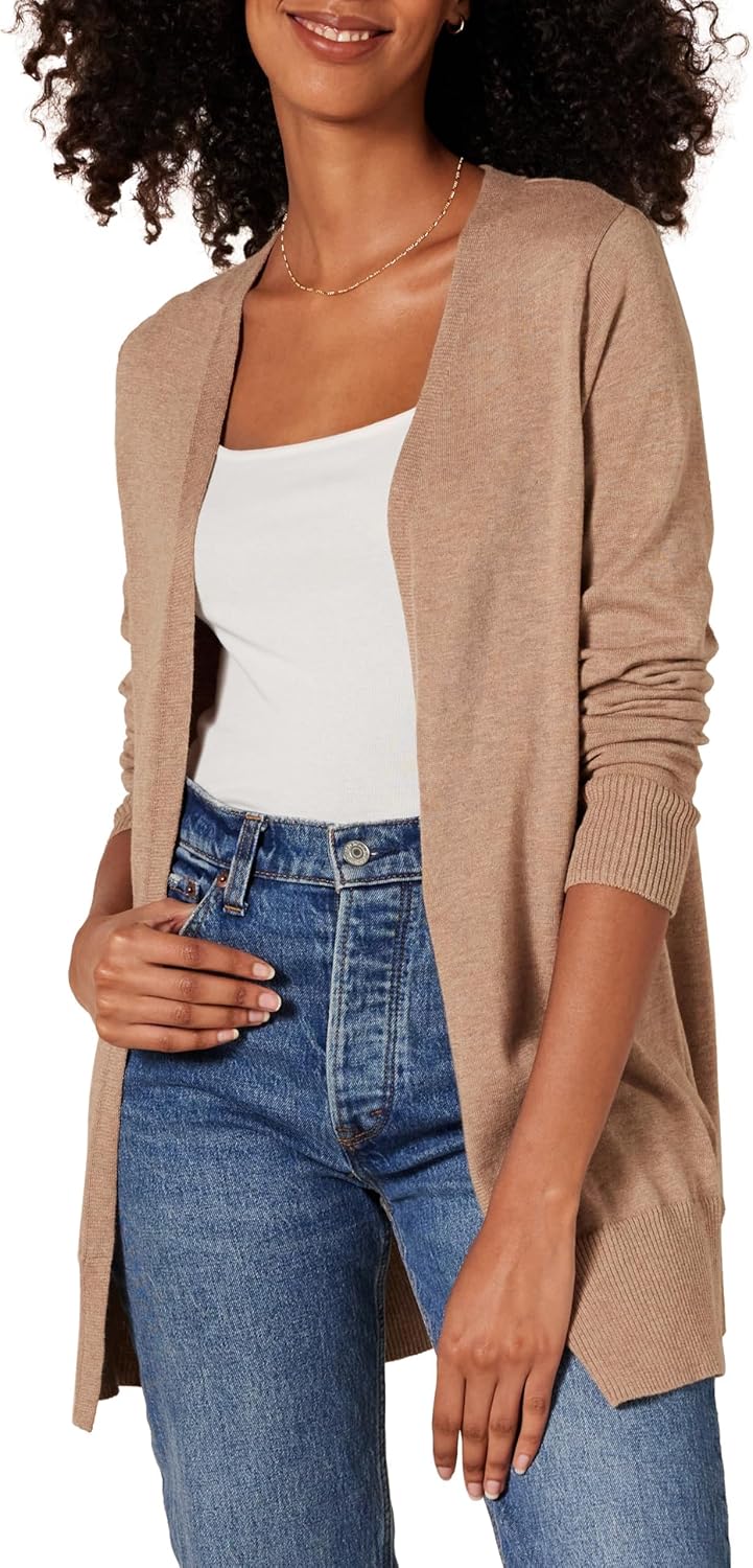 Amazon Essentials Women's Lightweight Open-Front Cardigan Sweater (Available in Plus Size)