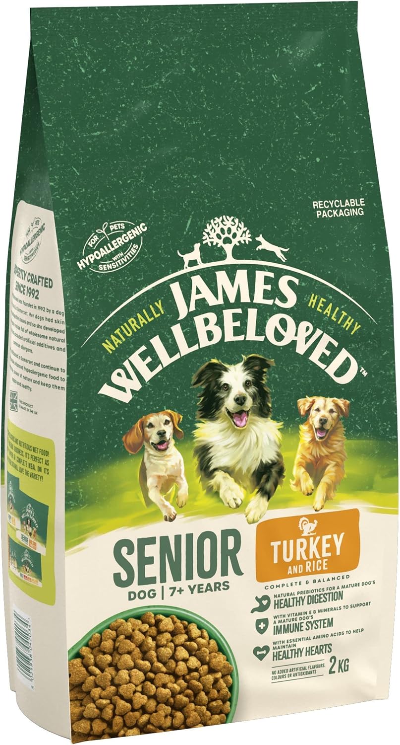 James Wellbeloved Senior Turkey And Rice Kibble 2kg