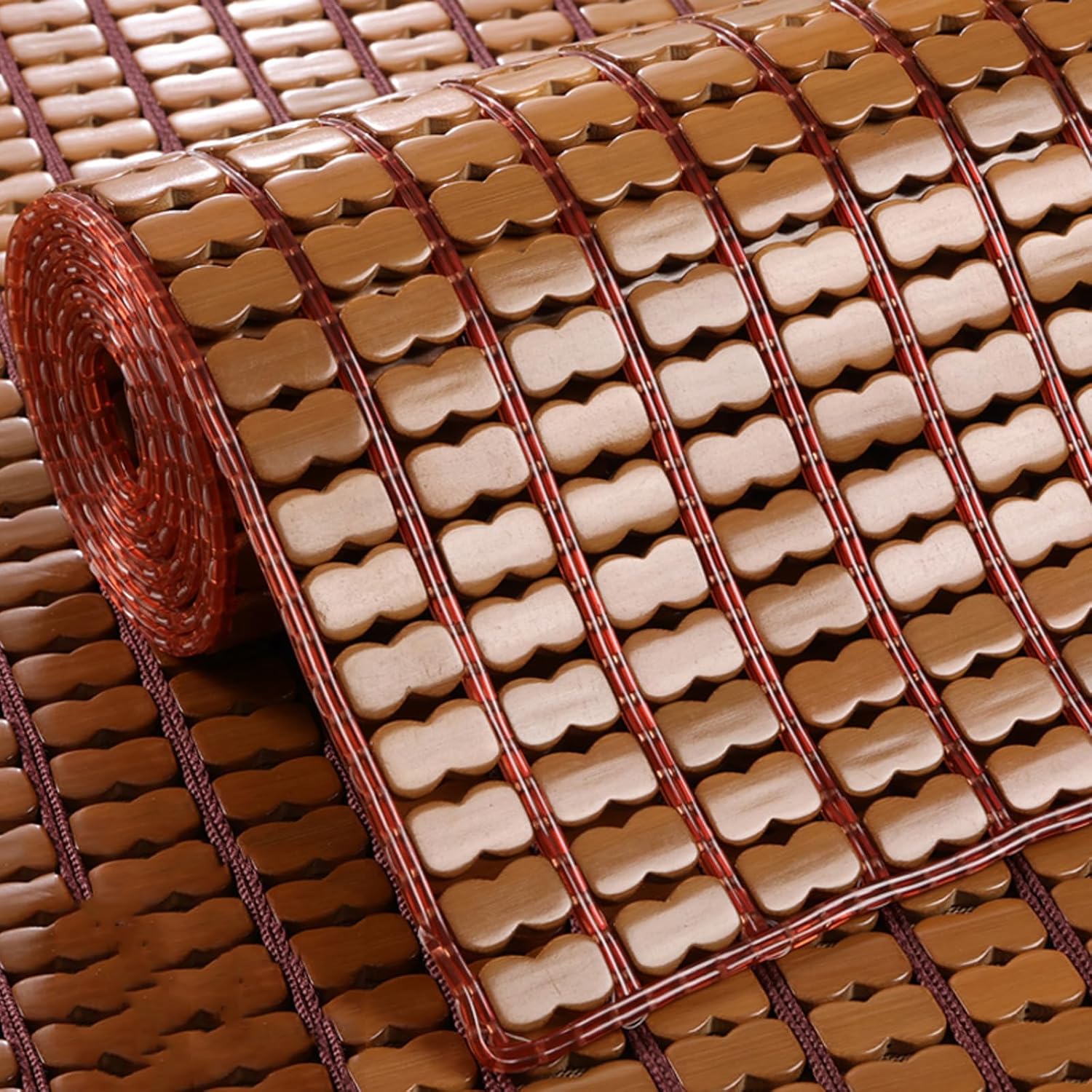 YUJIANHUAA Summer Sleeping Mat,Bamboo Bed Mat,Summer Cooling Sleeping Pad,Foldable Bamboo Mattress,Bamboo Mahjong Mat,Breathable Smooth Wear,for Single Double Bed Sofa Floor Chair (90x190cm)