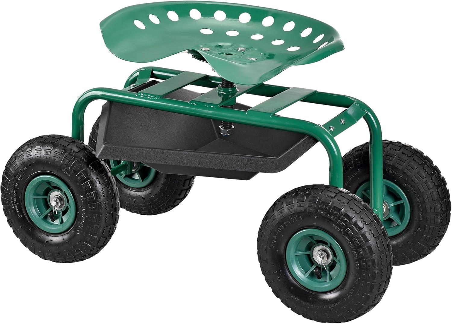 [casa.pro] Rolling Wheeled Garden Cart Garden Work Seat with Tool Tray Stool for Outdoor Tasks