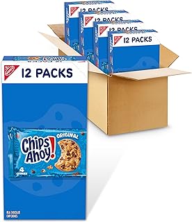 CHIPS AHOY! Original Chocolate Chip Cookies, 48 Snack Packs (4 Cookies Per Pack, 4 Boxes)