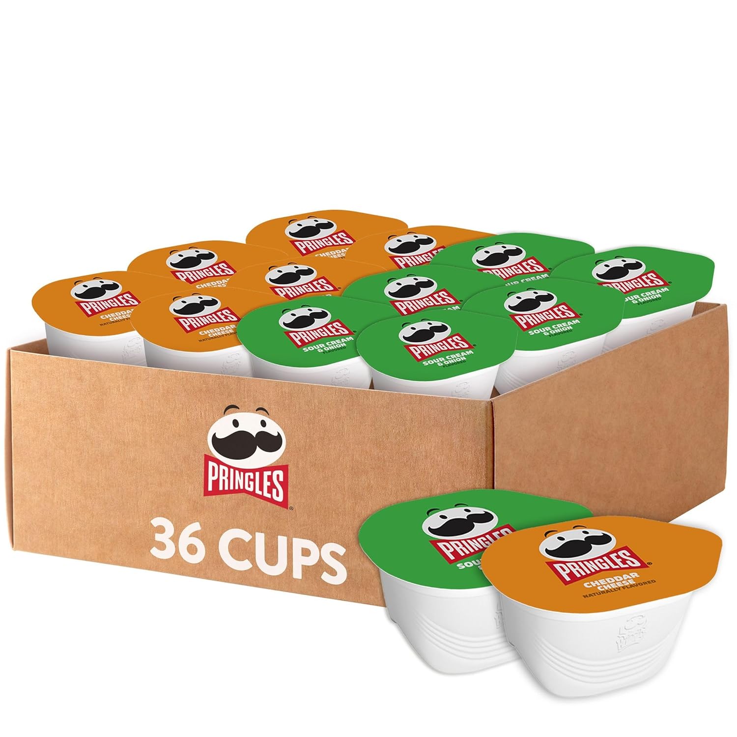 Pringles Potato Crisps Chips, Snack Stacks, Lunch Snacks, Office and Kids Snacks, Variety Pack (36 Cups)