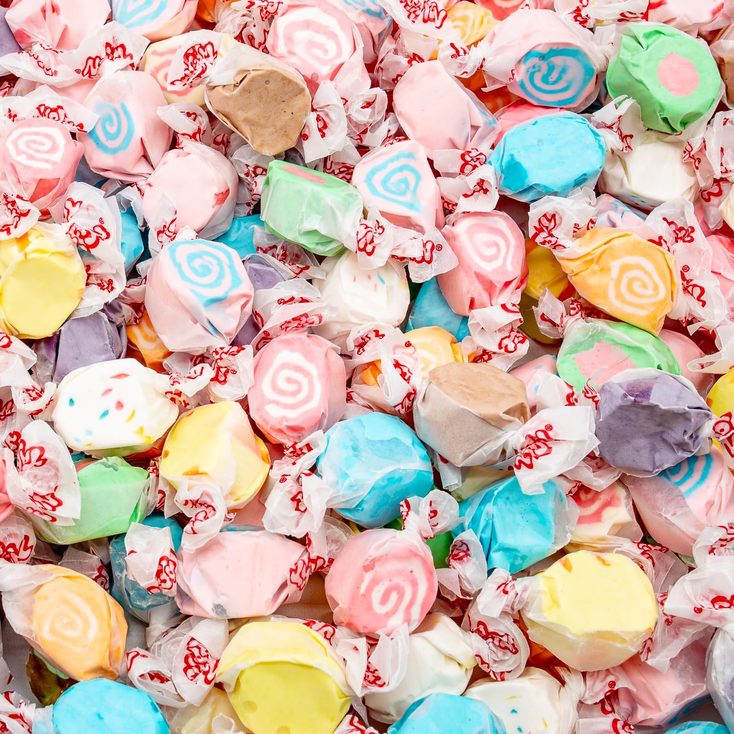 Salt Water Taffy 2 lb – Individually Wrapped, 12 Fun Flavors, Old Fashioned Bulk Candy, Gluten and Nut Free