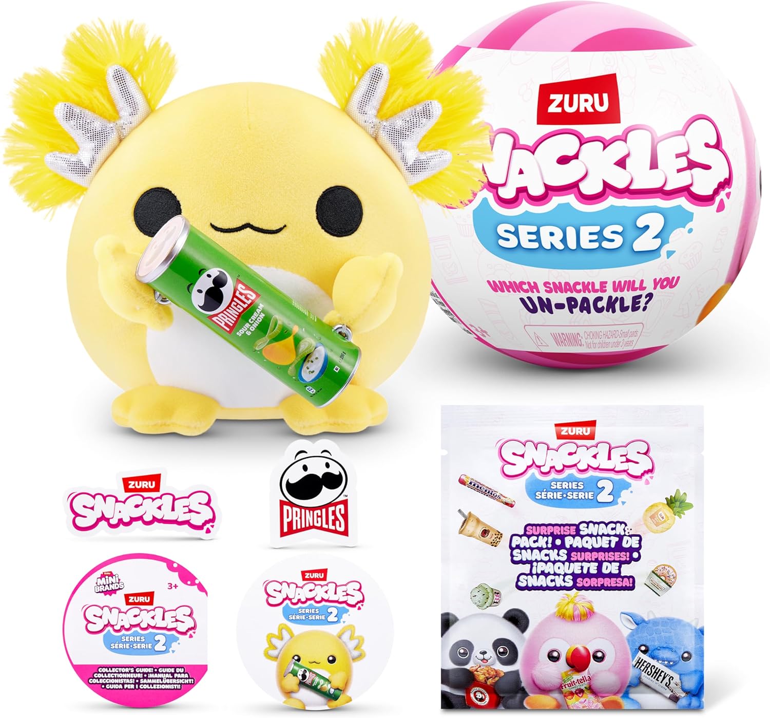 Snackles Series 2 5-inch by ZURU Cuddly Squishy Comfort 5-inch Plush with Licensed Snack Brand Accessory