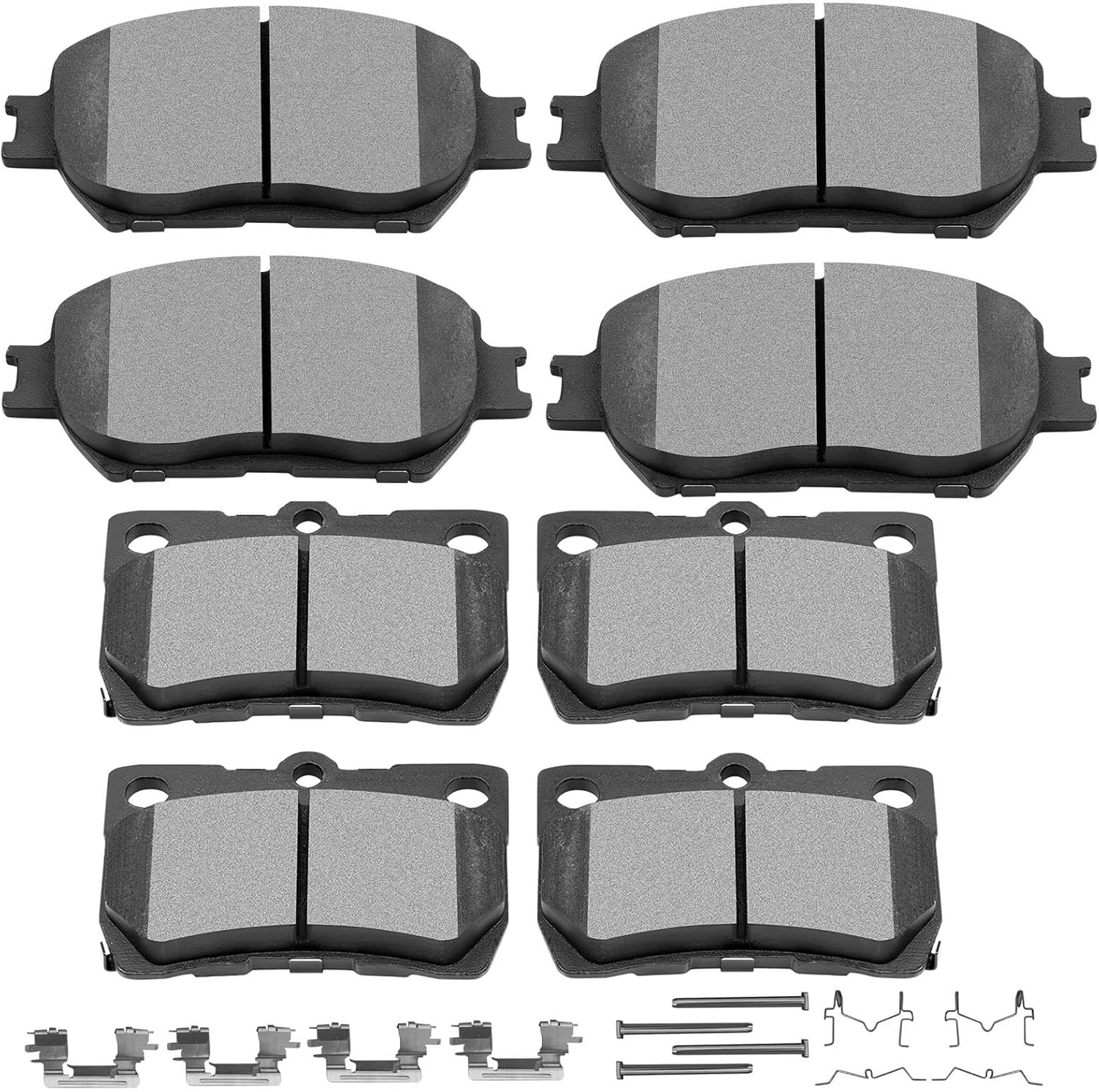SCITOO Front Ceramic Rear Semi-Metal Disc Brake Pads Kits 8pcs Fit For 2006 For Lexus GS300,2009-2013 For Lexus IS250