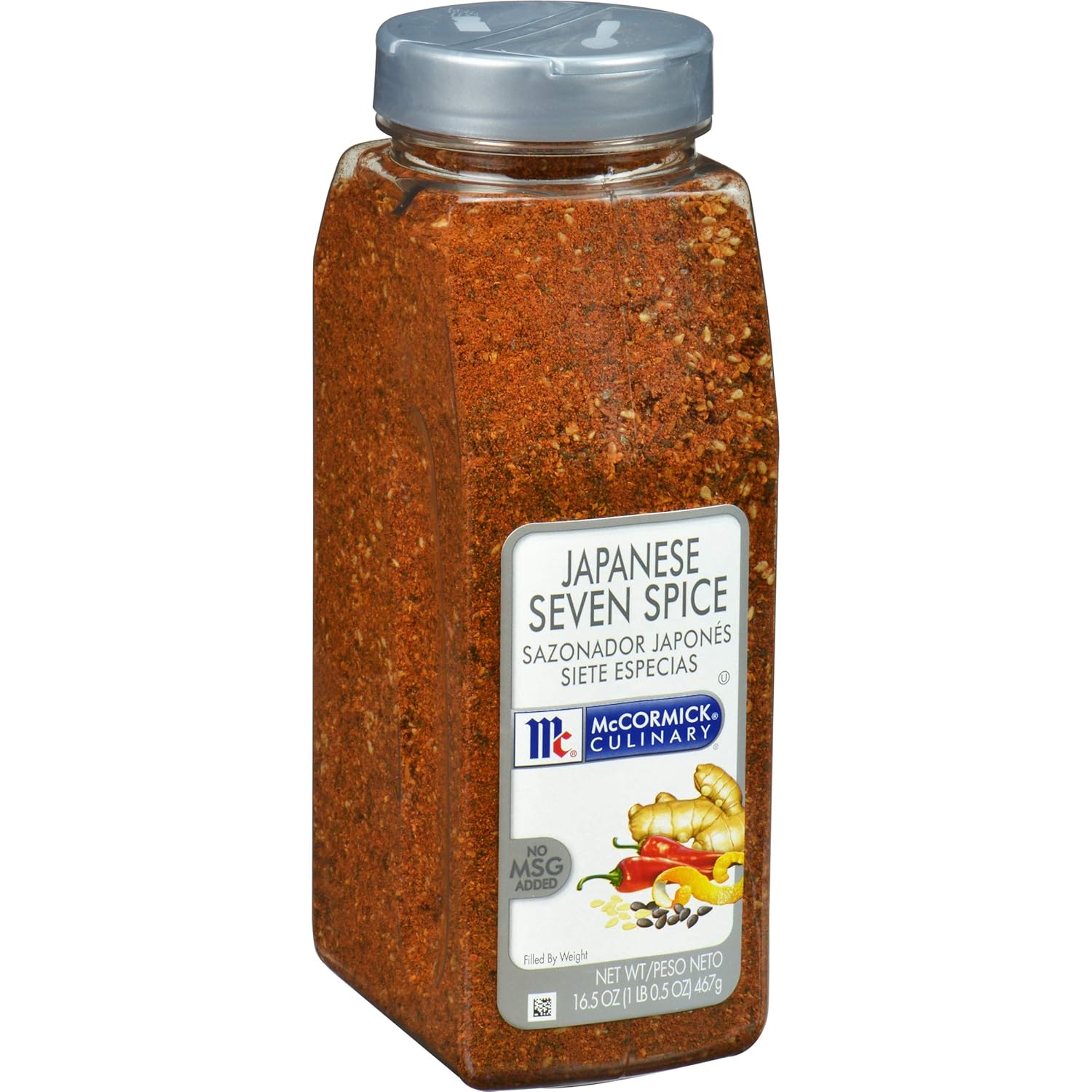 McCormick Culinary Japanese Seven Spice, 16.5 oz - One 16.5 Ounce Container of Japanese Seven Spice Seasoning with an Herbal-Citrusy Umami Flavor, Perfect in Dressings, Broths, Rice and More