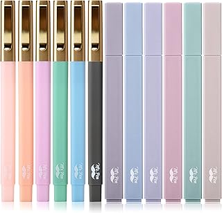 Mr. Pen- Aesthetic Highlighters and Pens No Bleed, 12 Pack, Pastel Color, Black Ink, No Bleed Highlighters for Bibles
