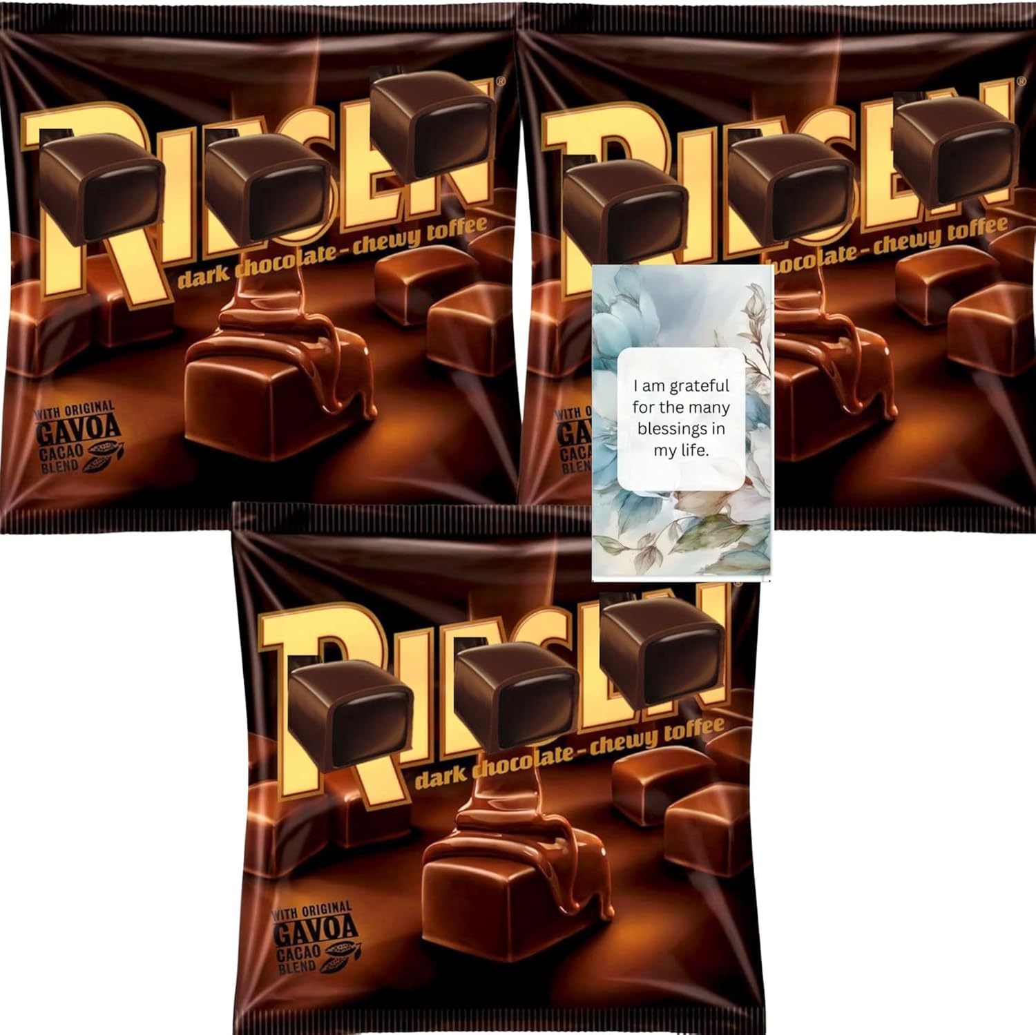 Hamper Bundle With Riesen Dark Chocolate Chewy Toffee (3 Pack) – Gift By Oerich