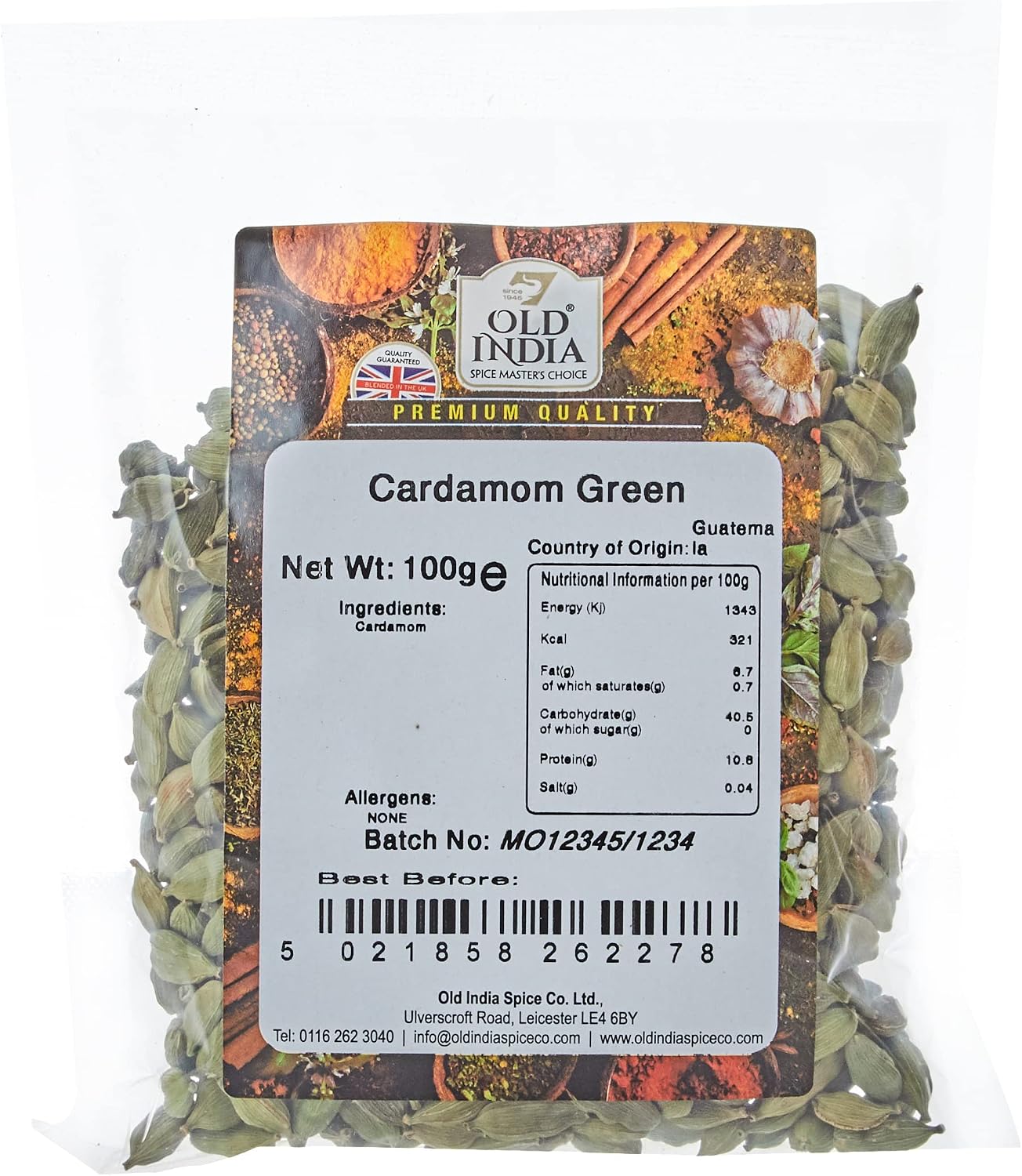 Old India Cardamom Green 100g
