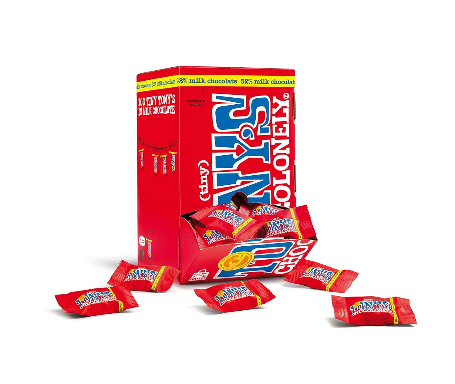 Tony’s Chocolonely | Tiny Tony’s 32% Milk Chocolate Bites | 100 Bites (Milk)