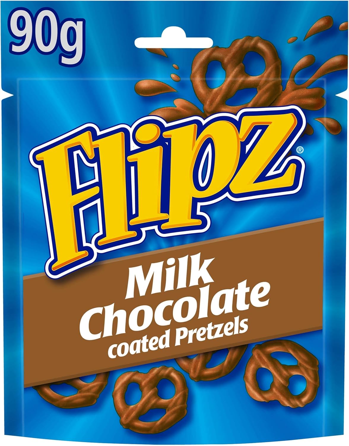 Flipz Milk Chocolate Coated Pretzel Snacks, 90 g (Pack of 1)