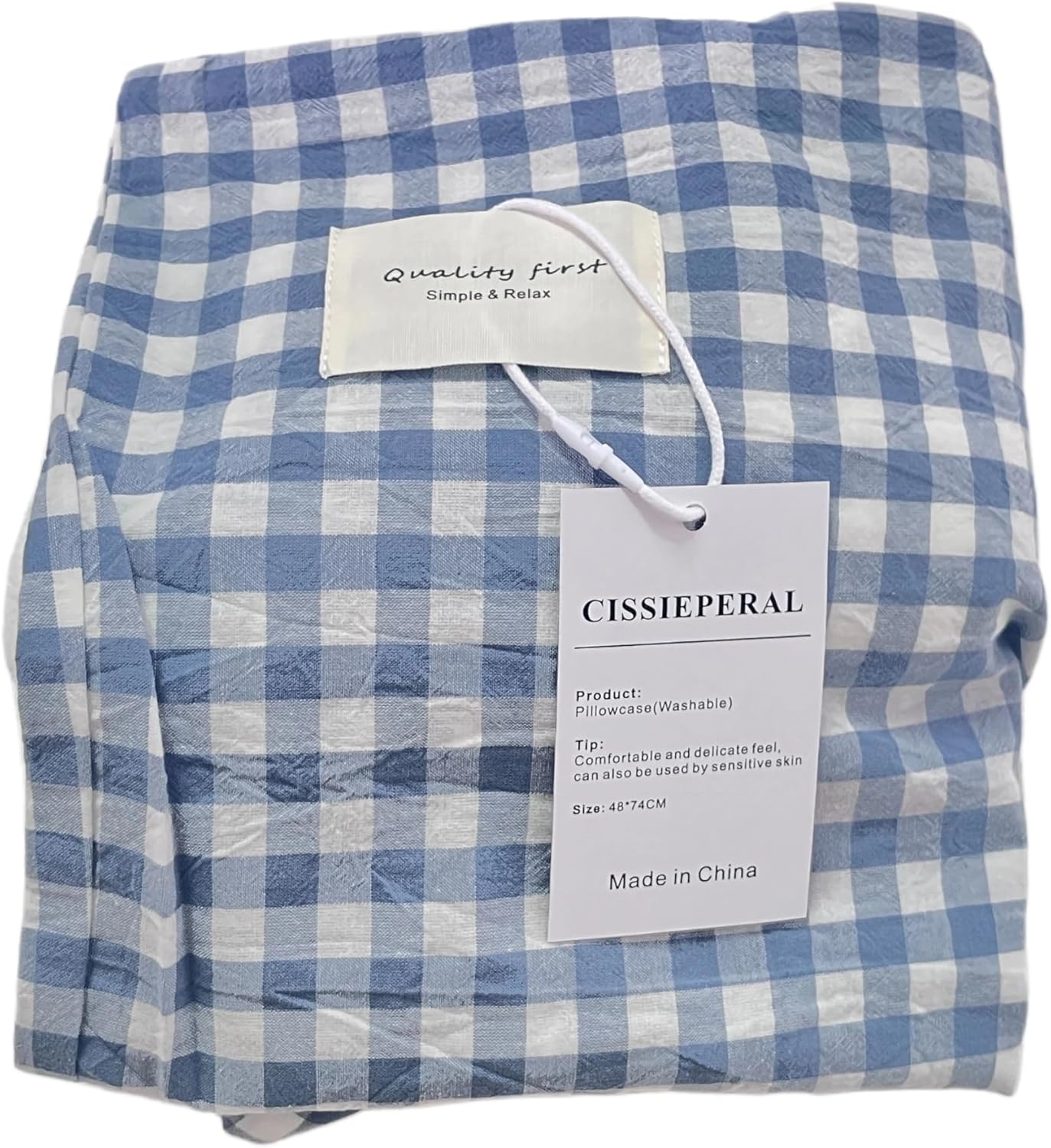 Single Pillowcase Blue and White 48 * 74CM