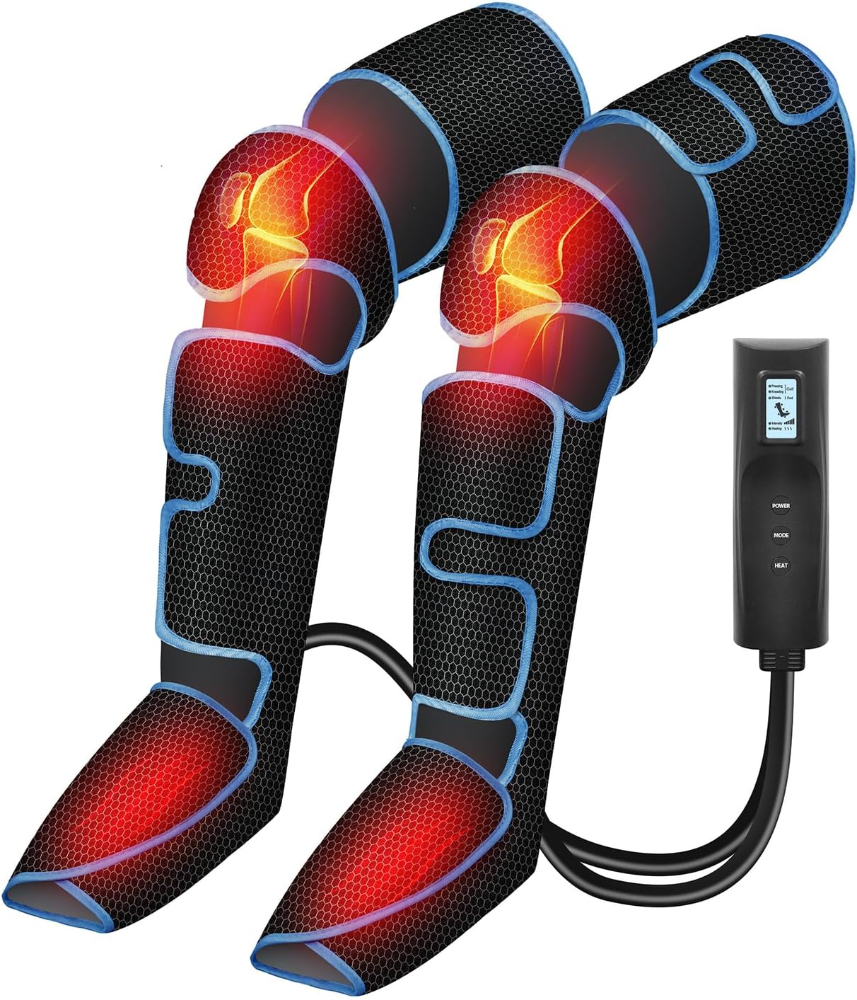 Leg Massager with Heat,FSA or HSA Eligible,Air Compression Leg Massager for Blood Circulation and Pain Relief,Muscle Fatigue,Cramps,Swelling and Edema,Christmas Gift for Mom,Dad
