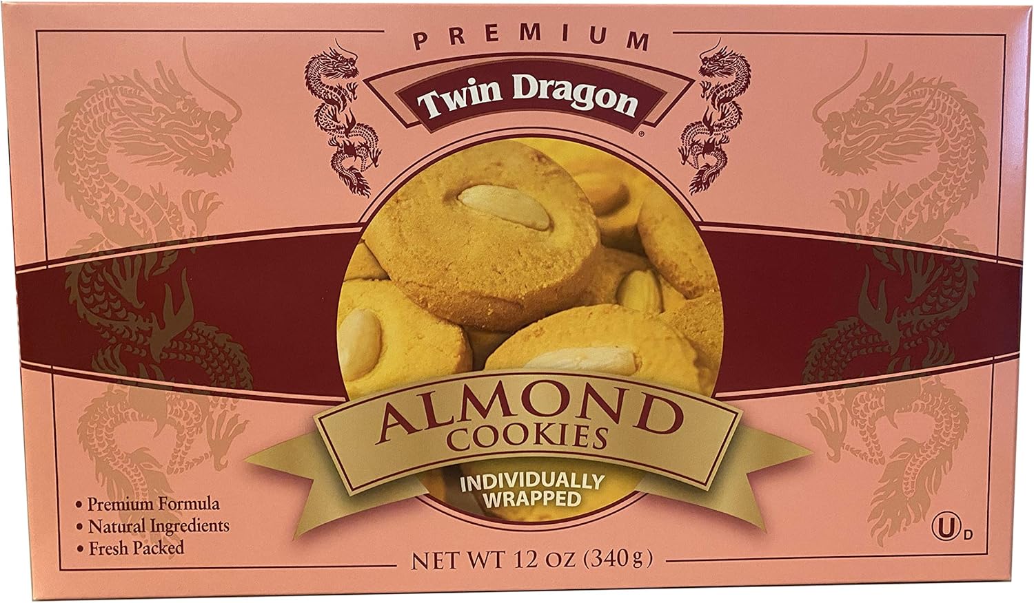 Twin Dragon Cookies Almond Chinese Style