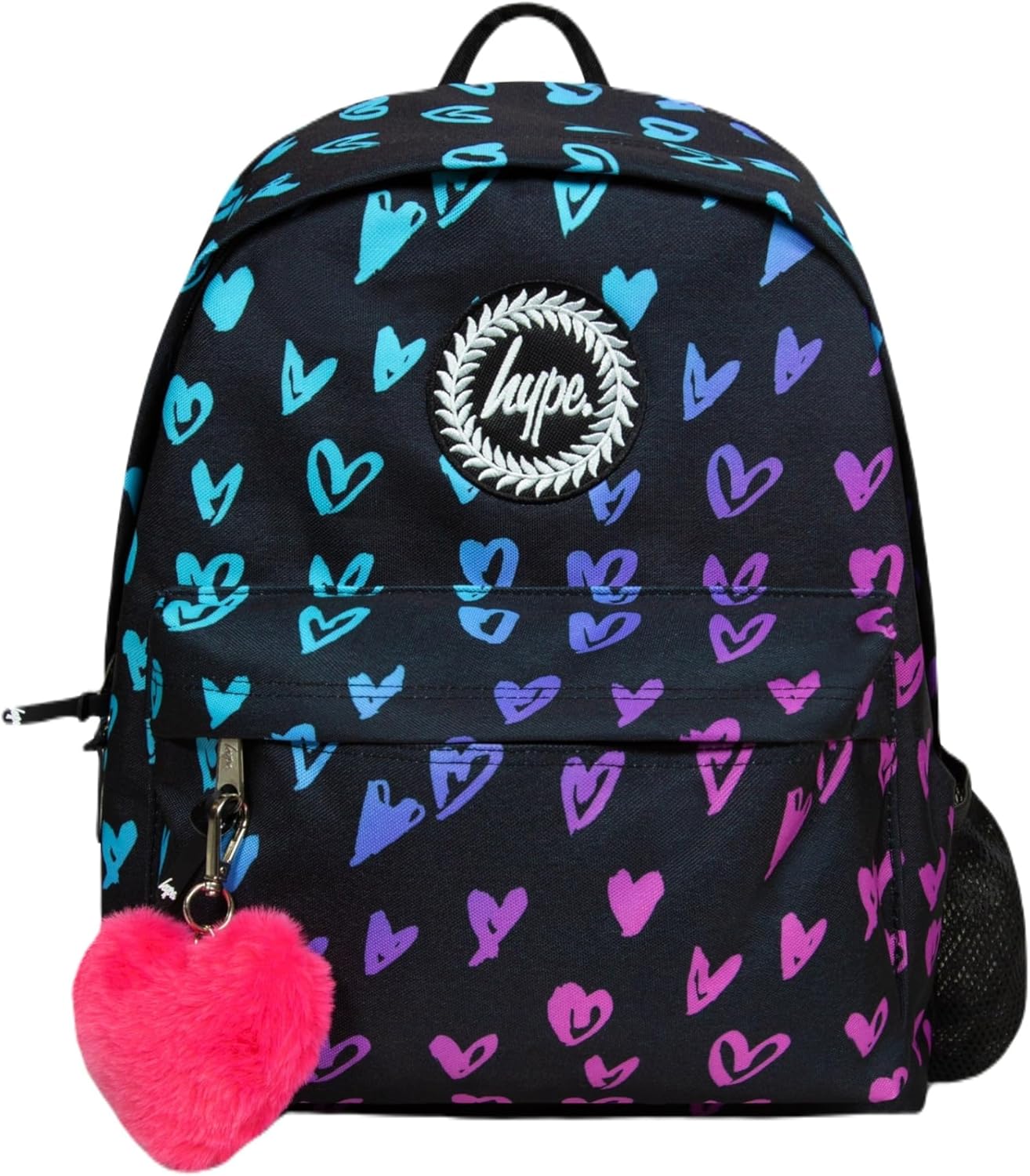 Hype UNISEX SCRIBBLE HEART PINK CREST BACKPACK