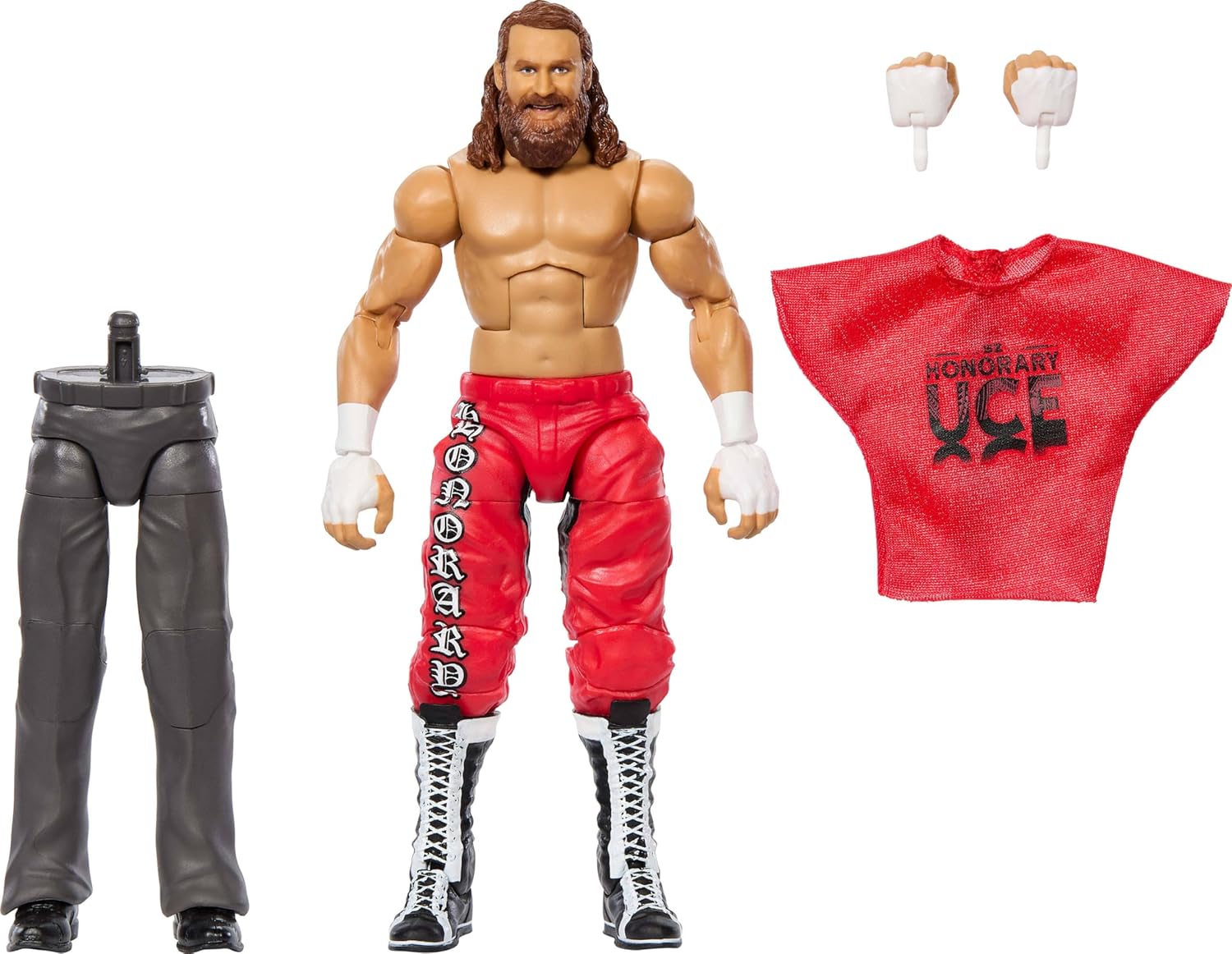 Mattel WWE Elite Collection Action Figure & Accessories, Premium Live Event Sami Zayn with Interchangeable Hands & Build-A-Figure Pieces