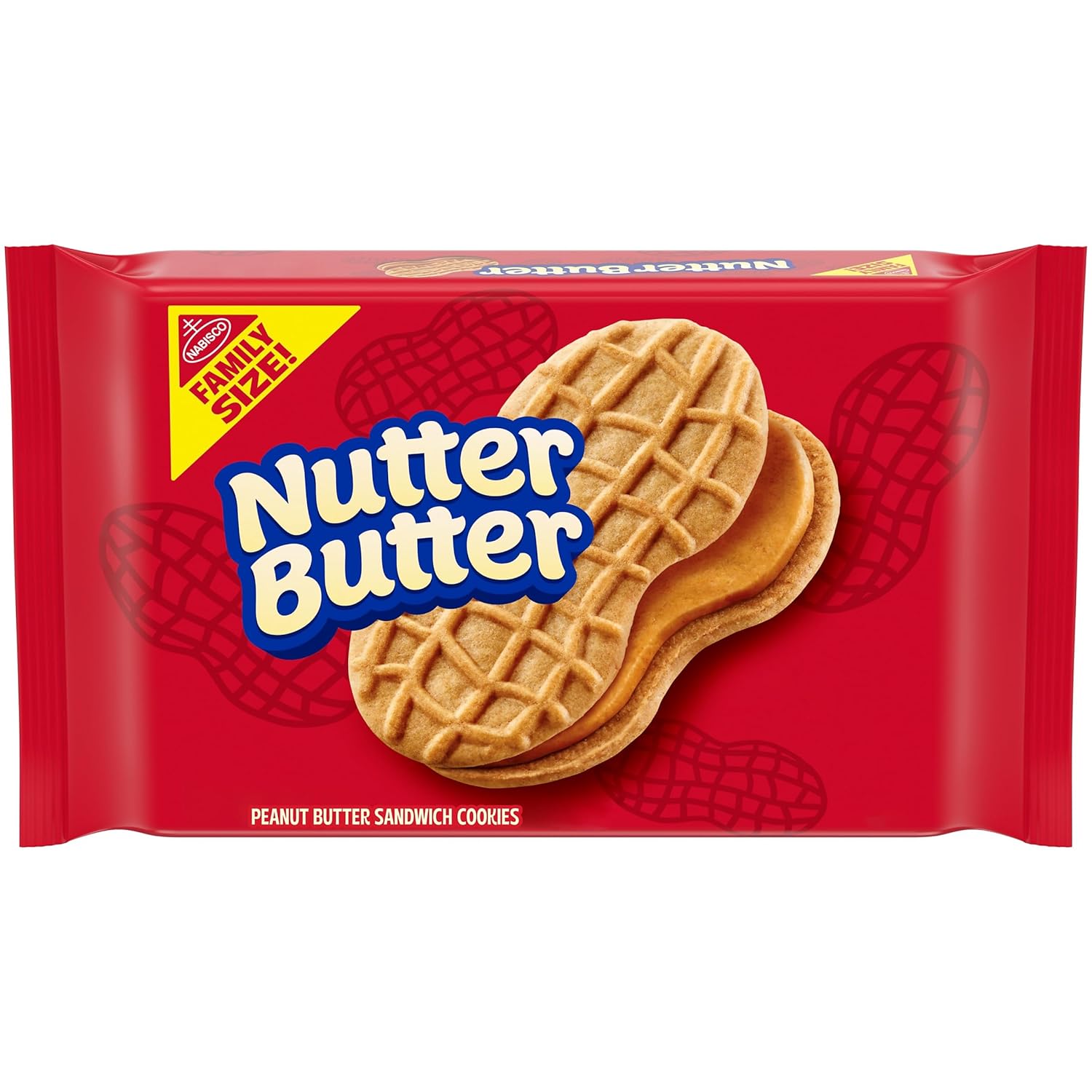 NUTTER BUTTER Peanut Butter Sandwich Cookies, Family Size, 16 oz