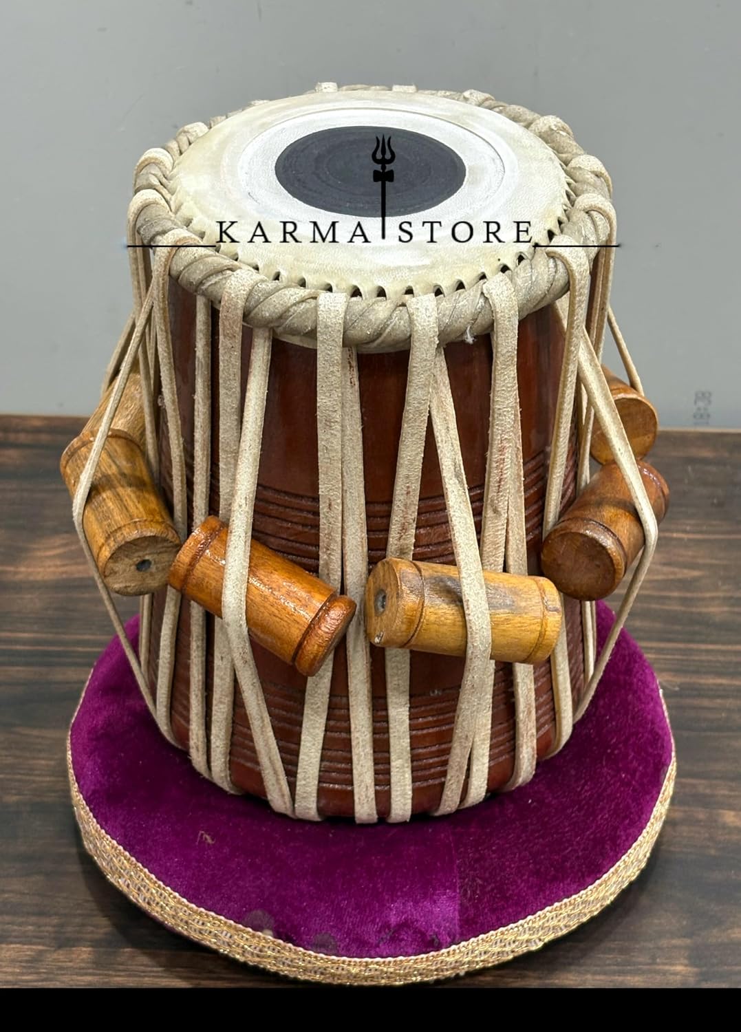 Handcrafted Wooden Tabla Drum (Dayan) – Indian Classical Percussion Instrument with Tuning Blocks