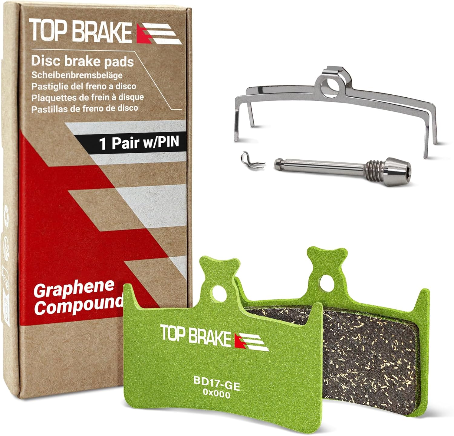 TOP BRAKE Disc Bike Brake Pads Compatible with Hope Tech E4/RX4-SH/RX4+/M4/Stealth Race Evo E4 | MTB, eMTB, Downhill, Trail, All mountain, Cycling, Cross Country(XC), Racing