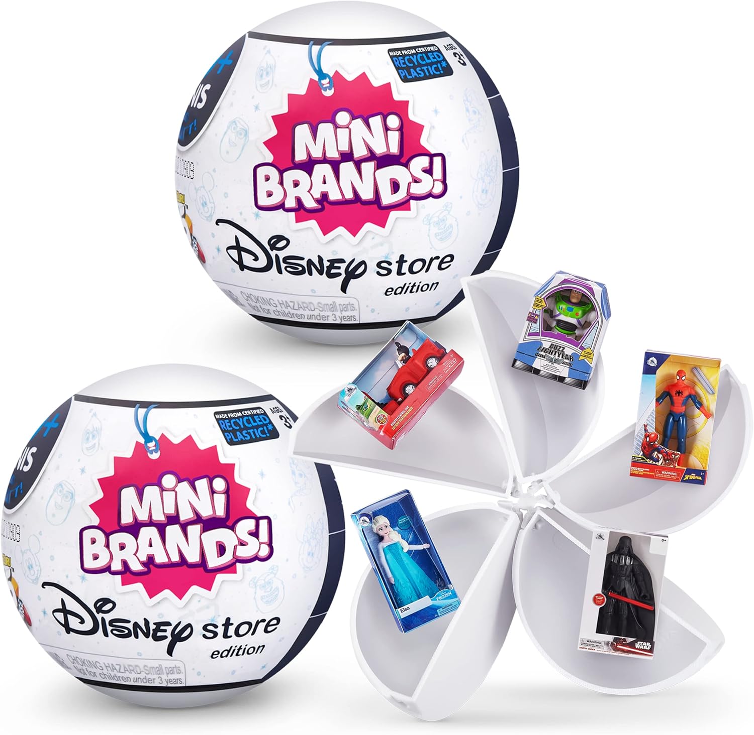 Mini Brands Disney Store Series Age 3+ 1, Mystery Miniature Figures, Blind Packaging, Disney Themed Collectibles (2 Capsules)