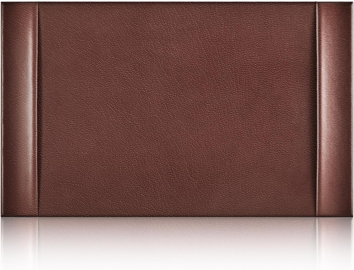 Leather Desk Pad Protector 30" x 18" Leather Desk Blotter with Side Rails Desk Mat for Office Home Workplace Desktop Writing Board Christmas Gifts for Dad Husband(Brown)