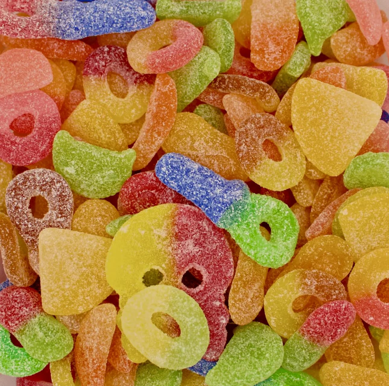 Swedish Candy Mix - Big Ovals, Skulls, and More - Sweet and Sour Swedish Gummies - From Sweden (0.5 LB) (Sour Mix)