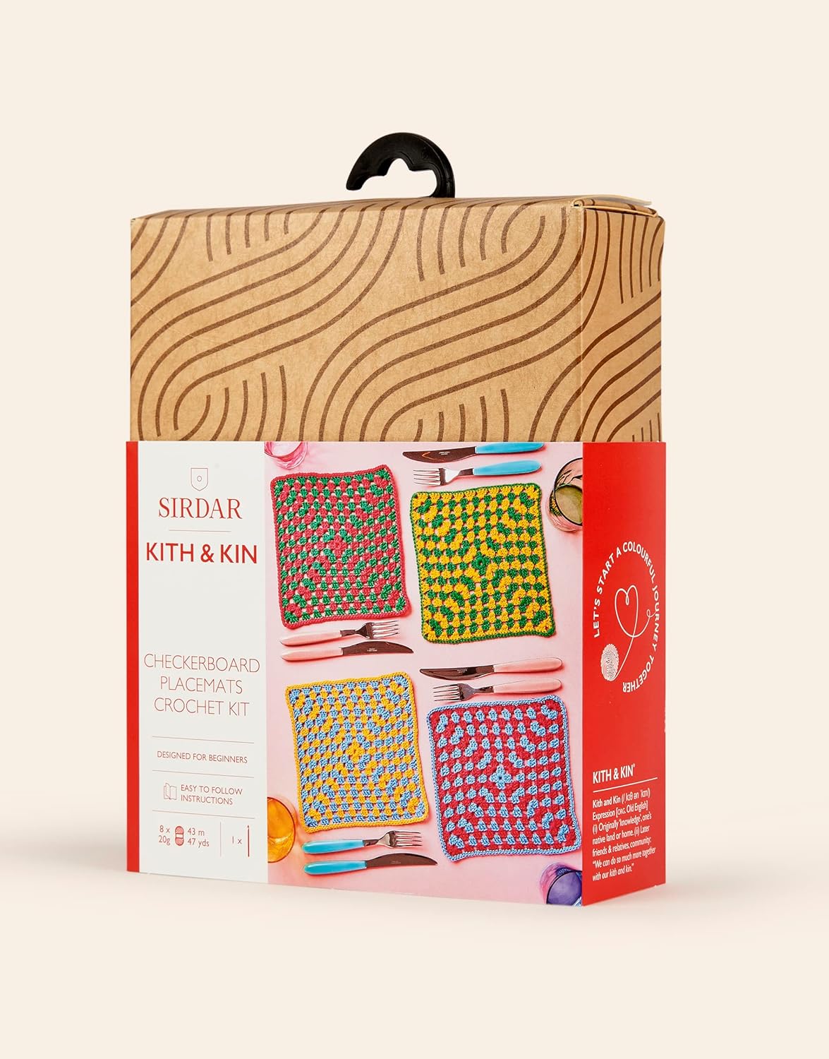 Sirdar Kith & Kin, Checkerboard Place Mats Crochet Kit