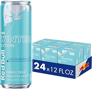 Red Bull Winter Edition Energy Drink, Iced Vanilla Berry, 12 fl.oz. 6 x 4 pack, with 114mg Caffeine, Taurine & B Vitamins
