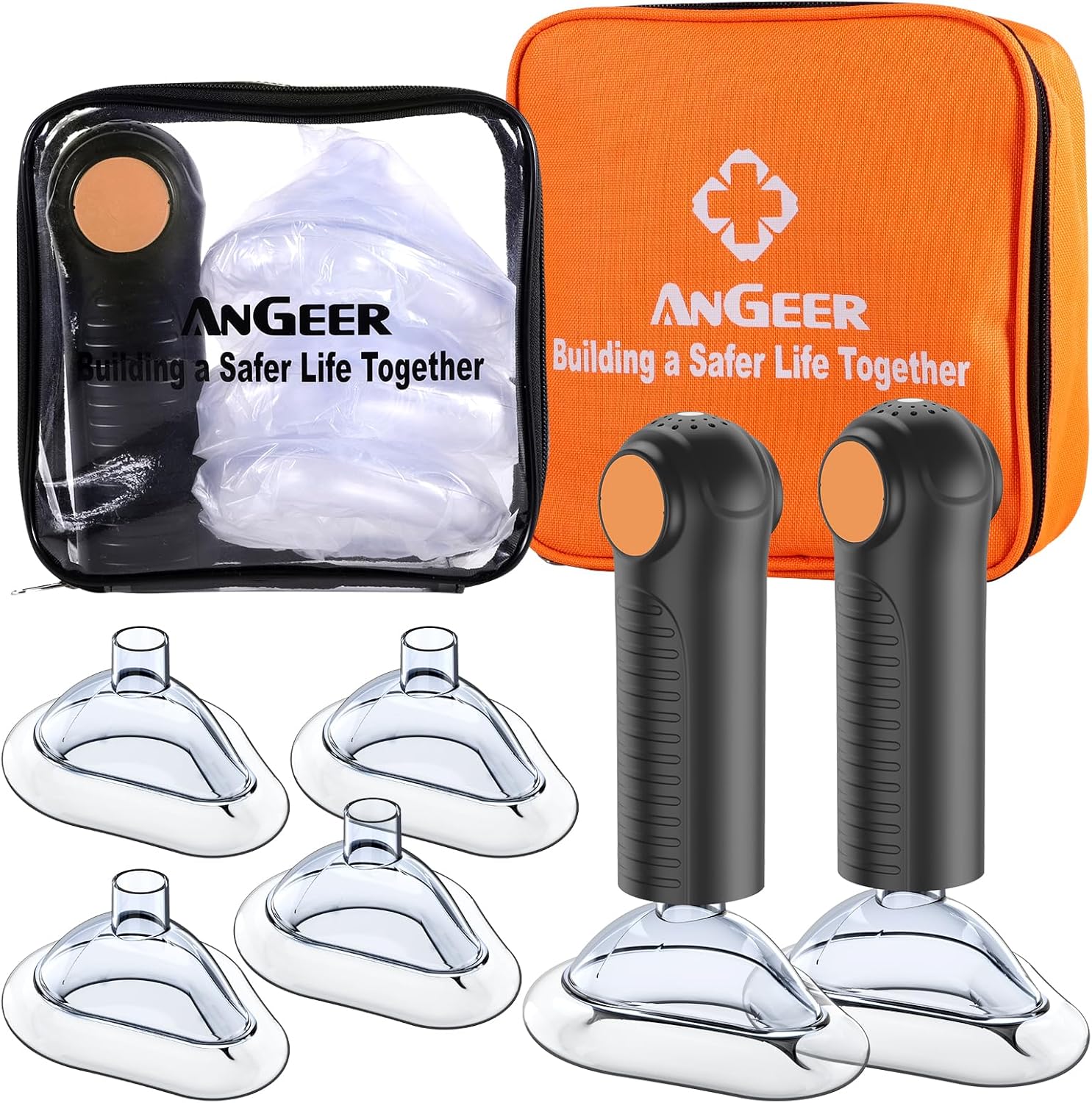 FSA HSA Choking Rescue Device, Anti Choking Device for Baby and Adults, AnGeer EasyPumpVac Airway Suction Device, First Aid Kit for Children and Adults - 2 Pack