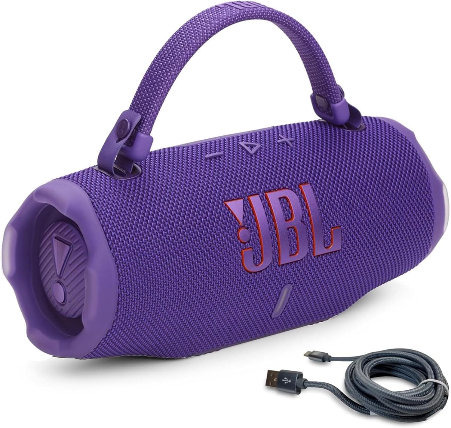 JBL Charge 6 (Purple) + Bundle with USB-C Braided Cable